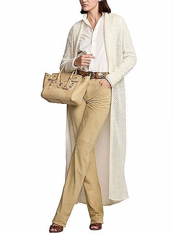 Ralph Lauren Women's Capri Relaxed Fit Linen Voile Shirt in Lux Cream (view 2)