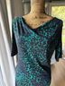 BCBGMAXAZRIA Animal Print Green Black T-Shirt Size L - photo 4
