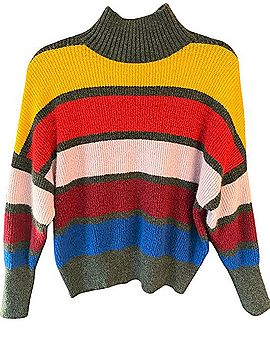 Express Striped Turtleneck Sweater Turtleneck Sweater (view 1)