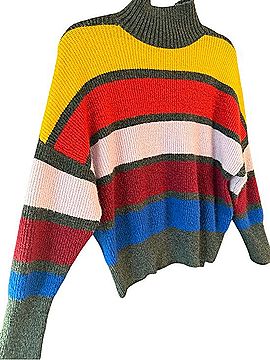 Express Striped Turtleneck Sweater Turtleneck Sweater (view 2)