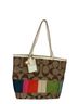 Coach Multi Color Brown Blue Pink Red Green Ivory Leather Tote One size - photo 1