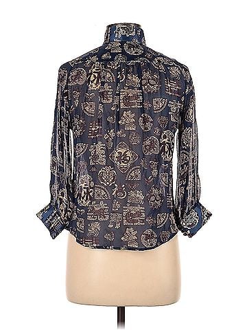 Shanghai Tang Shanghai Tang 3/4 Sleeve Silk Top (view 2)