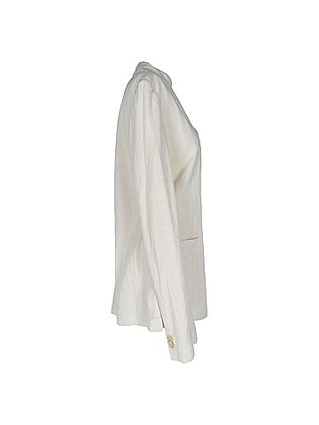 Loro Piana Loro Piana Button-Down Blazer in White Cotton (view 2)