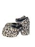 UNIF Leopard Faux Fur Platform Heels Heels - photo 1