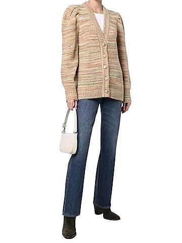 LoveShackFancy Wilford Boyfriend Harvest Oat Cardigan (view 1)