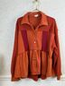 Pol Oversized Button-Front Peplum Jacket Sweatshirt - photo 4