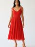 Lulus 100% Polyester Red Lulus Cocktail Dress Size M - photo 3