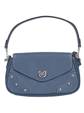 Coach COACH CE634 MILLIE Pebble Leather Turnlock Flap Shoulder Bag DENIM Women's (view 1)