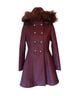 Liz Claiborne 50% Polyester 50% Wool 100% Polyester 34% Acrylic 6% Modacrylic Purple Coat Size S - photo 1