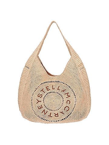 Stella McCartney STELLA McCARTNEY 7B0164WP03759370U Logo Raffia Crochet Hobo Bag Tote Natural Women's (view 1)