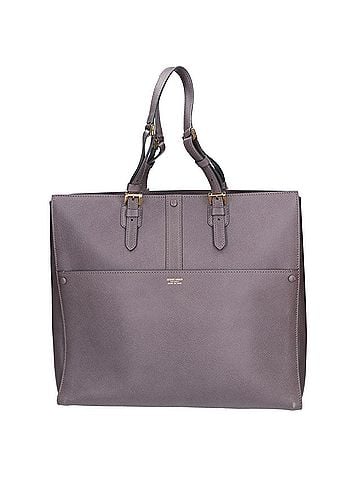 Giorgio Armani Giorgio Armani Leather Tote Bag, Gray, Men's (view 1)