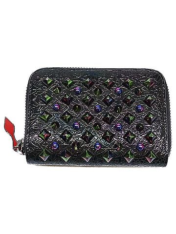 Christian Louboutin CHRISTIAN LOUBOUTIN Panettone Rockstud Round Zip Wallet/Coin Case, Black Multicolor, Women's (view 1)