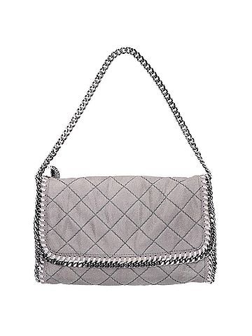 Stella McCartney Stella McCartney quilted chain shoulder bag, gray, for women. (view 1)