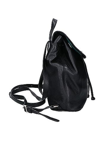 Coach COACH F24385 Leather Mini Backpack, Black, Women's (view 2)