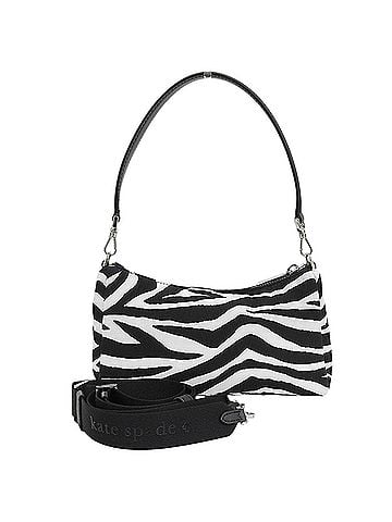 Kate Spade New York Kate Spade Carter Zebra Cargo Crossbody Bag Shoulder for Women, Black x White KO430 (view 2)