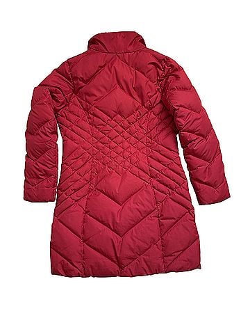 Eddie Bauer puffy essential goose down Parka quilted chevron Coat (view 2)