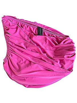 Norma Kamali One-Shoulder Ruched Crop Top Tank Top (view 2)