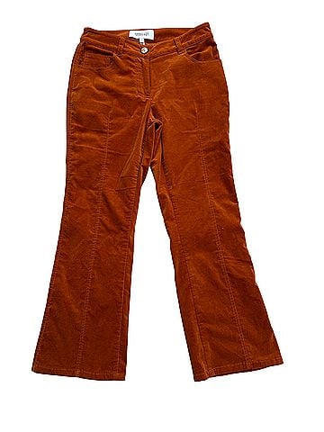Derek Lam 10 Crosby dusty orange paprika velour flare Cords (view 1)