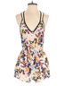 River Island 100% Polyester Floral Ivory River Island Romper Size S - photo 1