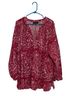Lane Bryant Paisley Red Blouse Size 20 - photo 1
