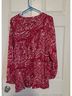Lane Bryant Paisley Red Blouse Size 20 - photo 3