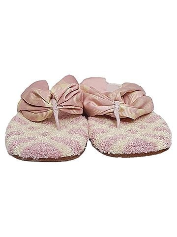 Burberry Burberry Check Printed Open-Toe Flat Sandals in Pink Cotton (view 2)