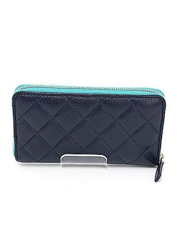 Chanel Chanel Matelasse Zip Wallet Goatskin Navy/Green/Pink AP1140 29 Series (view 2)