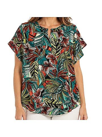 Ann Taylor LOFT Outlet Short Sleeve Blouse (view 1)