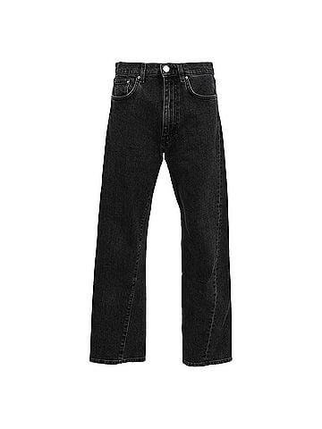 Totême Totême Twisted Straight-Leg Jeans in Black Cotton (view 1)