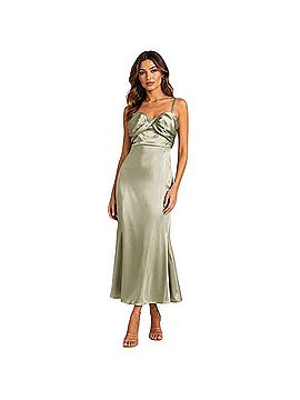 Reformation Hensley Satin Dress Cocktail Dress (view 2)
