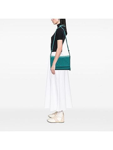 Bottega Veneta Medium Nappa Intrecciato BV Fold Crossbody (view 2)