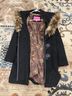 Betsey Johnson Leopard Print Black Brown Coat Size M - photo 9