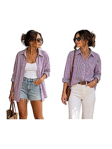 Woman Within Button-Down Shirt (view 2)