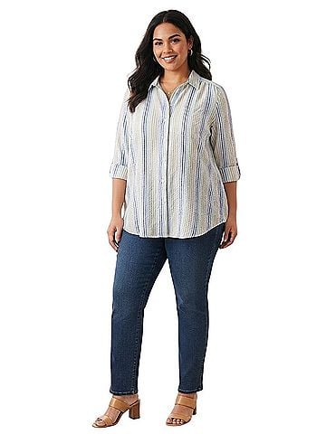 Woman Within Button-Down Shirt (view 1)