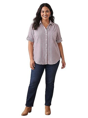 Woman Within Button-Down Shirt (view 1)