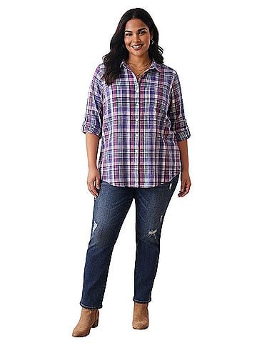 Woman Within Button-Down Shirt (view 1)