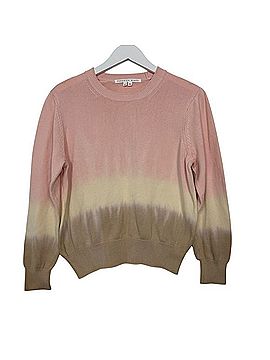 Veronica Beard Pink Ombre Dip Dye Crewneck Sweater Pullover Sweater (view 1)