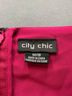 City Chic 100% Polyester Solid Burgundy Pink City Chic Romper Size 18 - photo 4