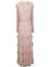Mac Duggal 100% Polyester Pink Tan Gold Cocktail Dress Size 22 - photo 1