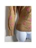 J.Crew 100% Cashmere Print Tan Pink Pullover Sweater Size XS - photo 3