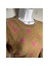 J.Crew 100% Cashmere Print Tan Pink Pullover Sweater Size XS - photo 4