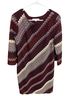 Studio One 100% Polyester 100% Polyester Zebra Print Burgundy White Wool Dress Size 10 - photo 1