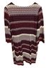 Studio One 100% Polyester 100% Polyester Zebra Print Burgundy White Wool Dress Size 10 - photo 2