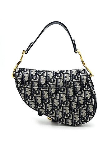 Christian Dior Christian Dior Mini Saddle Bag, Women's Handbag, Canvas Oblique (view 2)