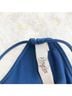 Rory Beca 100% Silk Solid Blue Romper Size S - photo 3
