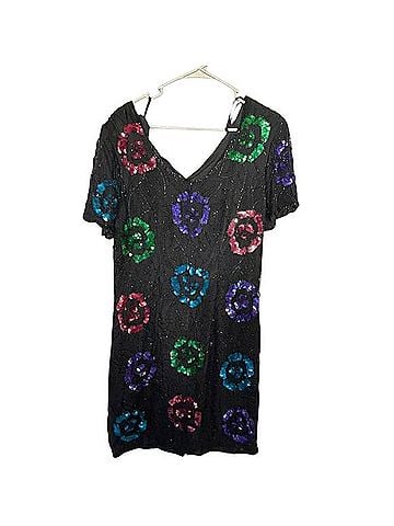 Style Works Sequin Shift Dress Cocktail Dress (view 2)