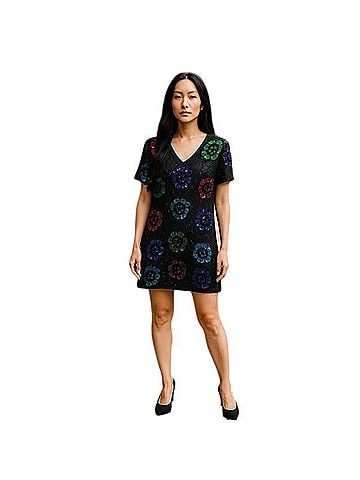 Style Works Sequin Shift Dress Cocktail Dress (view 1)