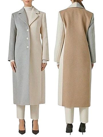 Endless Rose Colorblock Midi Coat Wool Coat (view 1)