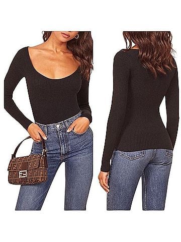 Reformation Mia Cashmere Pullover Sweater (view 1)