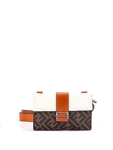 Fendi Baguette Convertible Pouch Canvas with Zucca Coated Canvas (view 1)